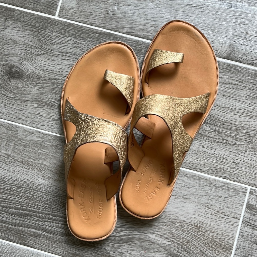 Kork-Ease Metallic Leather Sandal 7